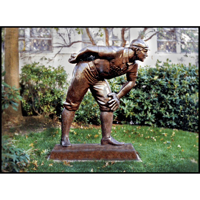 photo of bronze sculpture of Cy Young