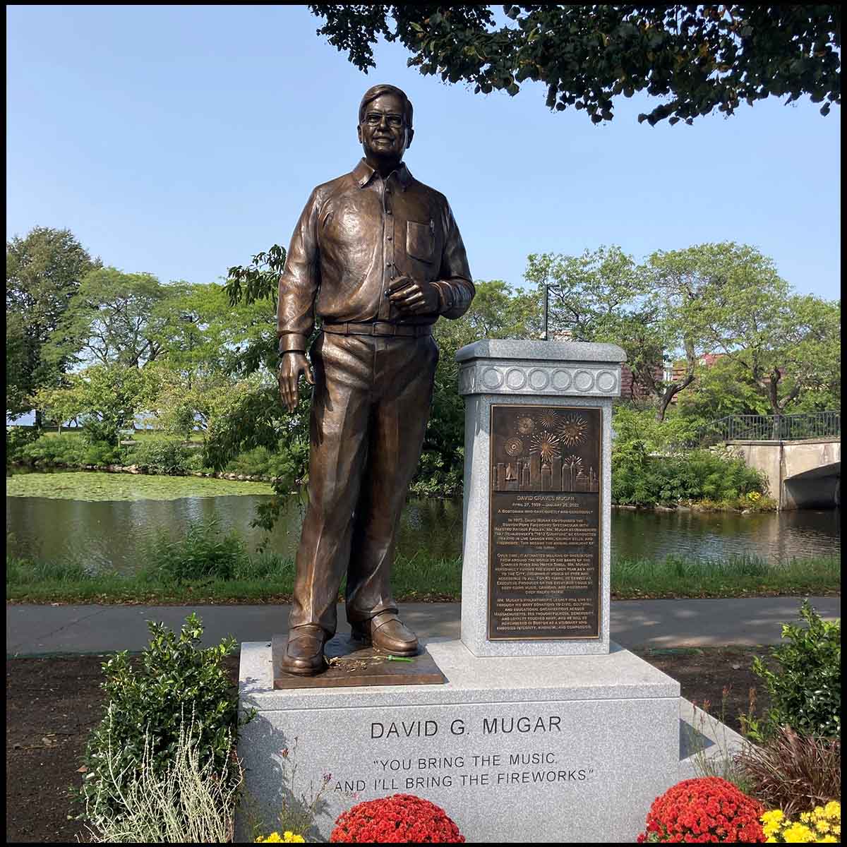 David G. Mugar Statue